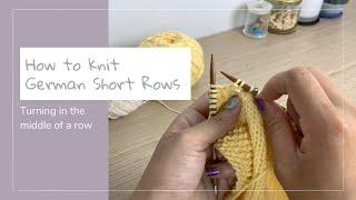 How to knit German Short Rows