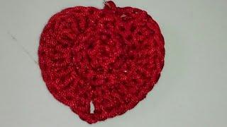 Rosy heart crochet