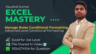 Manage Rules In Conditional Formatting in Excel