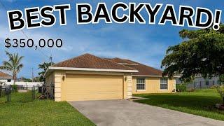 Homes For Sale In Cape Coral Florida | POOL BAR AND BBQ AREA | $350,000