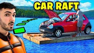 I Built a CAR RAFT & took it on a Lake...