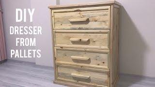 Making dresser from pallets / Diy dresser from pallets / Wooden dresser