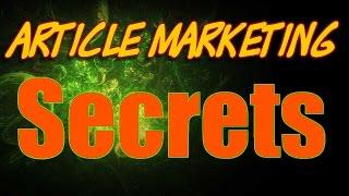 Article Marketing Secrets | Sales & Marketing Speaker | Frank Furness