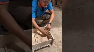 Gold-hidden drawer #furniture #diy #woodworking #asmr #ngocsyh #mochuongnoi