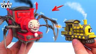 Making Choo Choo Charles  Monster Train Spider with Clay ► Roman Clay