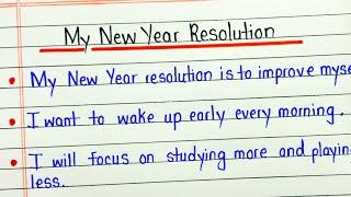 My new year resolution 2025 | New year resolution essay | How to make new year resolution