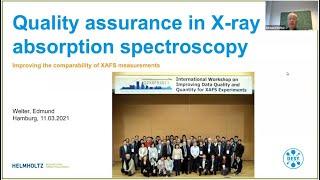 Quality Assurance in X-ray Absorption Spectroscopy: XAS Journal Club, Edmund Welter