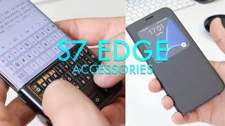 Galaxy S7 Edge official accessories - Unboxing wireless fast-charge base, S-View and Keyboard Case