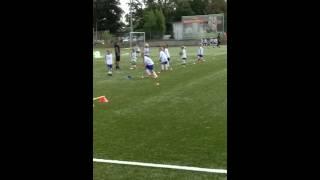 Kopfballtraining beim Fussballcamp von Darmstadt 98