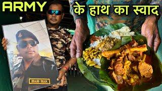 देश सेवा के बाद अब कर रहे पेट सेवा | Rs150 मे खिला रहे भरपेट Mutton Curry And Rice | Mutton Recipe