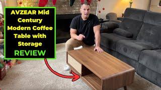 AVZEAR Mid Century Modern Coffee Table with Storage Review