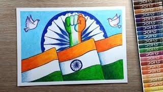 Independence Day Drawing️, Azadi ka Amrit Mahotsav Drawing, Independence Day Drawing Easy