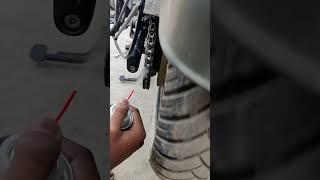 best chain lube for bullet  I royel Enfield chain cleaning and lube ️ | #shorts #bullet #viral