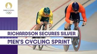  Richardson Secures Silver | Men's Cycling Sprint | #Paris2024 Highlights