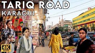 Tariq Road Karachi pt.1 - Walking Tourist 4K