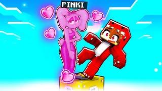 STUCK on ONE LUCKY BLOCK with WEIRD ANIME PINKI!