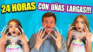 24 HORAS CON UÑAS SUPER LARGAS itarte vlogs