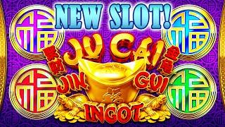 Mega Feature in NEW Ju Cai Jin Gui Ingot Slot!  My First Attempt, 3 Bonuses at Yaamava Casino!