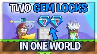 2 BLUE GEM LOCK IN 1 WORLD (GLITCH) | Growtopia