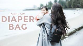 What's in my small DIAPER BAG? - How I organize everything!