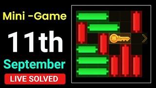 11 September Mini game  | How to unlock key ️ mini game | hamster combat mini game Live | key free