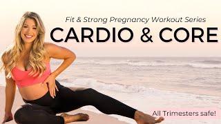 24 min Prenatal Cardio + Core | Fit & Strong Pregnancy Workout Series with Krystal Nielson