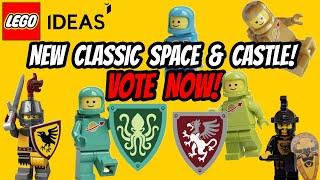 NEW LEGO Ideas Castle & Classic Space Minifigs VOTE NOW