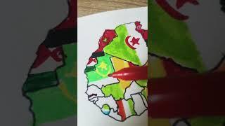 Pintando mapa Mauritania  #mauritania