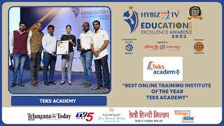 Best Online Training Institute Of The Year | Teks Academy | Hybiz Education Excellence Awards 2023