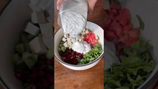 Creamy Chia Tofu Salad Bowl #recipe #weightloss #easyrecipe #food #healthyrecipes #whatieatinaday