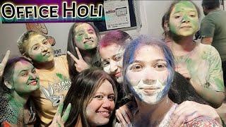 HOLI CELEBRATION 2024 || Holi celebration in office|| My first holi in office|| #shinytyagi #viral