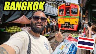 Maeklong Railway Market in Bangkok, Thailand   *MOST DANGEROUS MARKET*