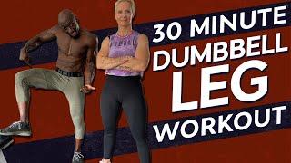 30 Minute Lower Body Dumbbell Workout - Glutes, Quads, Hamstrings, Calves, Power