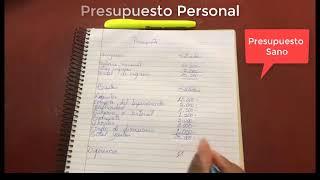 COMO HACER UN PRESUPUESTO PERSONAL