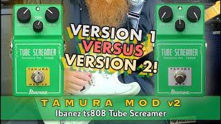 TAMURA-MOD v2 TS808 compared with TAMURA-MOD (version 1) Ibanez TS808