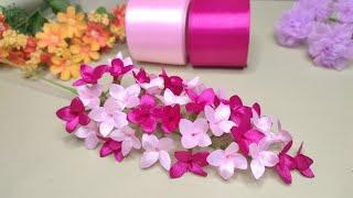 DIY| How To Make satin Ribbon Flower | flower Bouquet #satinribbonflowers