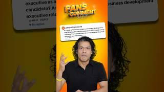 Business Development Executive as a FRESHER?! Fans' Comments Reply! | Sidd Ahmed