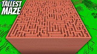 I found a TALLEST MAZE in Minecraft ! What's INSIDE the BIGGEST MAZE ?