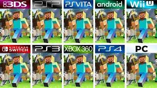 Minecraft (2011) 3DS vs PSP vs PS Vita vs Android vs Wii U vs Switch vs PS3 vs XBOX 360 vs PS4 vs PC