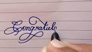 Calligraphy writing using normal pen || Handwriting tutorial #handwriting #cursive #calligraphy