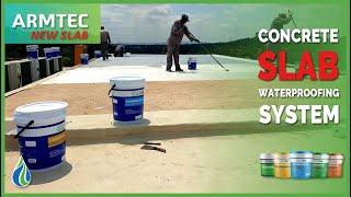 Waterproof new or existing concrete roof slab. SealPro ArmTec New Slab Waterproofing System.