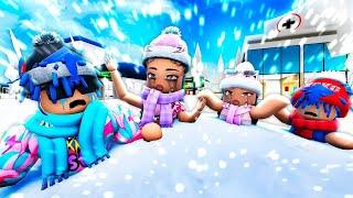 SURVIVING A SNOW STORM WITH BABY RAY & YKM.. (Brookhaven RP)