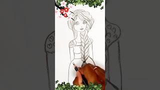 beautiful girl drawing easy for beginners By Devi Arts #shorts #youtubeshorts #DeviArts