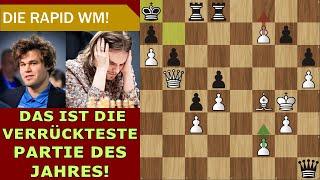 Einfach nur ABSURD | Carlsen vs Rapport | Blitz Weltmeisterschaft 2022 Runde14