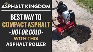 BEST WAY TO COMPACT COLD PATCH OR HOT ASPHALT WITH ASPHALT COMPACTOR ROLLER