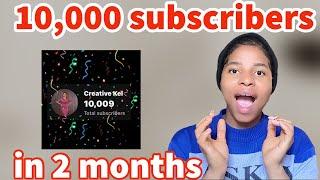 How I got 10k subs in 70 days on YouTube (No sub4sub) #seo