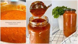 How to Make: Homemade Roasted Basil Garlic Tomato Sauce