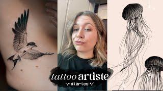 Une semaine dans ma vie de tatoueuse !  Tattoo Artist Diaries - Anemone #tatouage