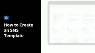 How to Create an SMS Template