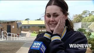 WIN News Illawarra - St Joseph's Albion Park Year 12 students celebrate finishing final HSC exam